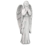 Design Toscano KY930578 Guida Divina, Statua da Giardino Angelo Che Prega, Media, off Bianco