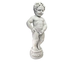 Design Toscano Manneken Pis, statua del Bambino che fa la pipì Decorazione da giardino con fontana d'acqua Giochi d'acqua , poliresina, pietra antica, 68,5 cm