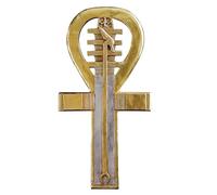 Design Toscano NE68265 Scultura da Parete L'Antico Ankh, Simbolo Egizio della Vita, Multicolore, 5x28x58.5 cm