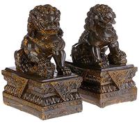 Design Toscano NY91366801 Progettare Statue Toscano Cinese del Guardiano del Leone Cane di Foo, Bronzo