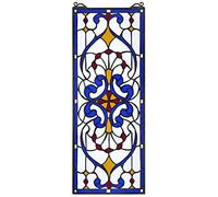 Design Toscano Pannello Finestra Dipinto in Stile Tiffany con Hyde Street, Multicolore, 0.5x21.5x57 cm