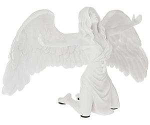 Design Toscano PD2704 Statua di Angelo in Marmo Sintetico Preghiera per la Pace, Off Bianco