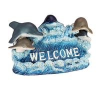 Design Toscano QM13001 Statua di Benvenuto Delfino, Multicolore, 15x32x20.5 cm