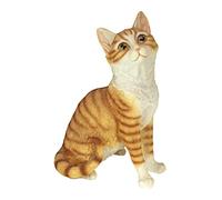 Design Toscano QM14001 Statua di Gatto Gattino Purr-Fetto, Multicolore, 12.5x18x24 cm