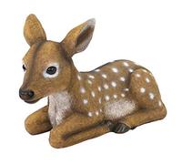 Design Toscano QM2787100 Statua di Darby, il Cerbiatto Fulvo della Foresta, Multicolore, 15x37x23 cm