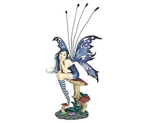 Design Toscano QS232725 Statua Zaffiro, la Fata Pepperwand, Multicolore
