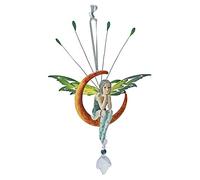 Design Toscano QS327663 Scultura Pendente Fata della Mezzaluna di Lochloy House, Multicolore, 10 x 11.5 x 20.5 cm
