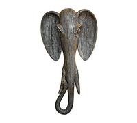 Design Toscano QS91812 Scultura Murale Maschera Animale della Savana, Elefante, Multicolore