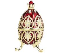 Design Toscano Œuf émaillé style Romanov Polotsk Alexander Palace en carmin
