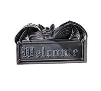 Design Toscano Welcome Sign - Vampire Bat Benvenuto Muro Scultura - Bat Figura - Bats Halloween