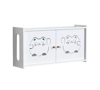 Design Traforato Pensile Sospeso Bagno con Ante Maniglie Arrotondate Pensili Cucina Sospesi Industrial Adatto per Camera da Letto, Bagno, Soggiorno(B)