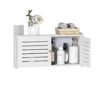 Design Traforato Pensile Sospeso Bagno con Ante Maniglie Arrotondate Pensili Cucina Sospesi Industrial Adatto per Camera da Letto, Bagno, Soggiorno(C)