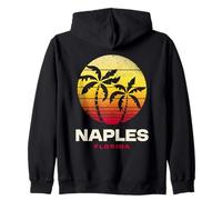Design Tropicale del Tramonto della Spiaggia della Florida di Napoli Florida Felpa con Cappuccio
