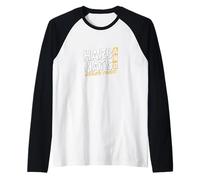 Design umoristico con cappelli duri e cibi grassi Maglia con Maniche Raglan
