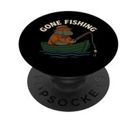 Design umoristico con lamantino per pesca andata PopSockets PopGrip Adesivo