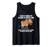 Design umoristico con Mucca Parlando con Me per Gli Amanti degli Animali Canotta