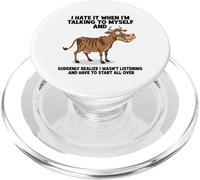 Design umoristico con mucca parlando con me per gli amanti degli animali PopSockets PopGrip per MagSafe