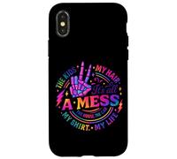 Design umoristico con scheletro "It's All A Mess Custodia per iPhone X/XS