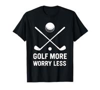 Design umoristico Golf More Worry Less Golf Maglietta