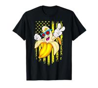 Design umoristico Patriotic Banana USA Maglietta