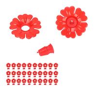 Design Unico a Misura di Uccelli, Estendi la Vita di Alimentazione in Modo Sostenibile, Materiale qualità per la Salute degli Uccelli con Prestazioni Robuste e Lunga Durata per il Set Fiori (rosso)