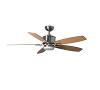 Design Ventilatore da Soffitto Con Lampada LED e Telecomando Prima Nichel 132 CM [EEK: A]