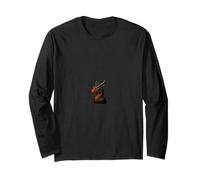 Design Vibrante e iperrealistico del Ritratto di Testa di Drago Maglia a Manica