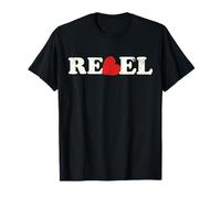 Design Vintage a Forma di Cuore Ribelle I Ribelle e Caldo Maglietta