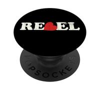 Design vintage a Forma di Cuore Ribelle I Ribelle e Caldo PopSockets PopGrip Adesivo