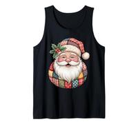 Design Vintage con Babbo Natale e Patchwork per Le Vacanze Canotta