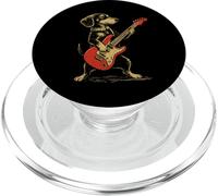 Design vintage con bassotto che suona la chitarra, divertente musica rock PopSockets PopGrip per MagSafe