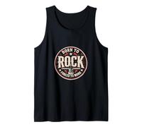 Design Vintage con Chitarra Born To Rock Forced To Work Canotta