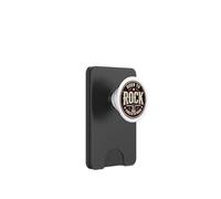Design vintage con chitarra Born To Rock Forced To Work PopSockets PopWallet per MagSafe