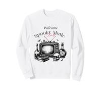 Design Vintage con Scritta Welcome Spooky Movie Club Felpa
