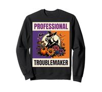 Design Vintage con Strega Professionale Troublemaker Felpa
