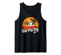 Design Vintage da Viaggio con Palme e Tramonto Koh Phi Phi Canotta