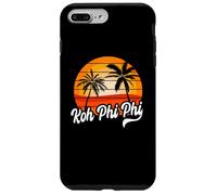 Design vintage da viaggio con palme e tramonto Koh Phi Phi Custodia per iPhone 7 Plus/8 Plus