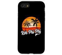 Design vintage da viaggio con palme e tramonto Koh Phi Phi Custodia per iPhone SE (2020) / 7/8