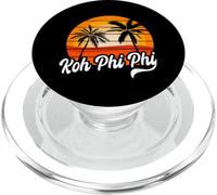 Design vintage da viaggio con palme e tramonto Koh Phi Phi PopSockets PopGrip per MagSafe