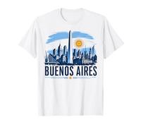 Design Vintage della Skyline di Buenos Aires Maglietta