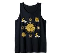 Design Vintage di astrologia Sole e Luna - Arte cosmica Celeste Canotta