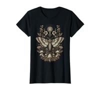 Design vintage floreale falena per ragazze e donne Maglietta