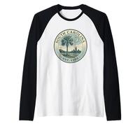 Design Vintage Orgoglio dello Stato della Carolina del Sud Maglia con Maniche Raglan