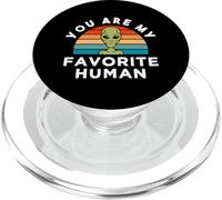 Design vintage retrò marziano alieno verde umano preferito PopSockets PopGrip per MagSafe