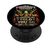 Design Vintage Sci-Fi per Teorici del Complotto PopSockets PopGrip Adesivo