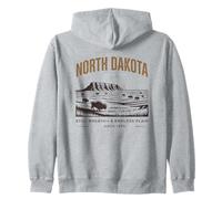 Design Vintage Still Breath e Pianure Infinite del Dakota Felpa con Cappuccio
