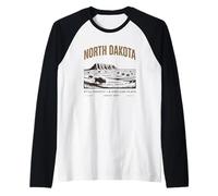 Design Vintage Still Breath e Pianure Infinite del Dakota Maglia con Maniche Raglan