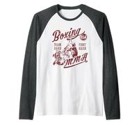Design Vintage Vintage in Stile retrò per Boxe, MMA e MMA Maglia con Maniche Raglan