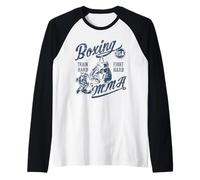 Design Vintage Vintage in Stile retrò per Boxe, MMA e MMA Maglia con Maniche Raglan