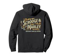 Design Vittoriano Scrooge & Marley EST 1803 Ebenezer Scrooge Felpa con Cappuccio